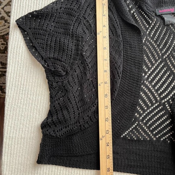 Y2k Black knit bolero cardigan - Picture 6 of 6
